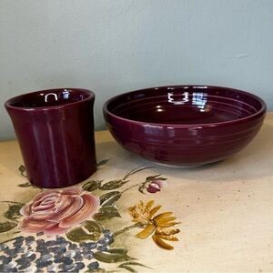 Fiesta Maroon Merlot Wine Bowl & Cup Set